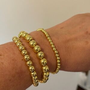 14k Gold Plated Elegant Gold Beaded Bracelet
Like new!
